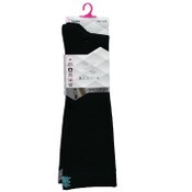 Wholesale - 2pk S/M LADIES BLACK COMPRESSION SOCKS C/P 60, UPC: 194587069557